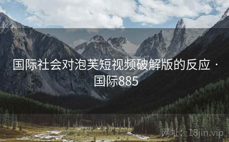 国际社会对泡芙短视频破解版的反应 · 国际885