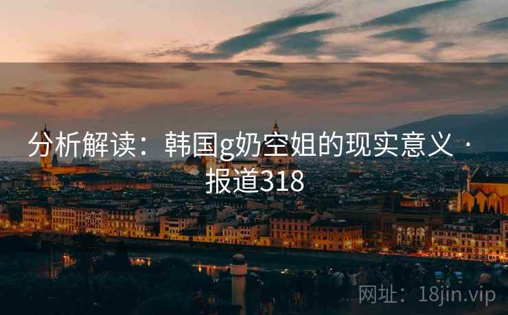 分析解读：韩国g奶空姐的现实意义 · 报道318